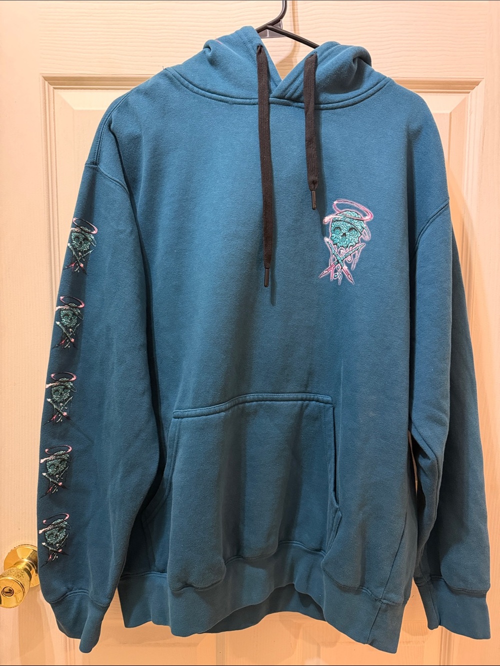 Sullen Art Collective teal hoodie NWT
